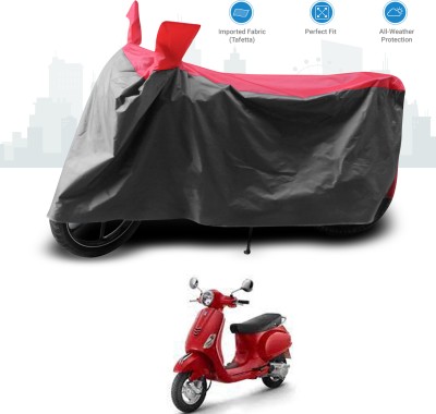 GOSHIV-car and bike accessories Two Wheeler Cover for Piaggio(Vespa LX, Red)