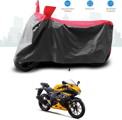 GOSHIV-car and bike accessories Two Wheeler Cover for Suzuki(GSX-S750, Grey, Red)