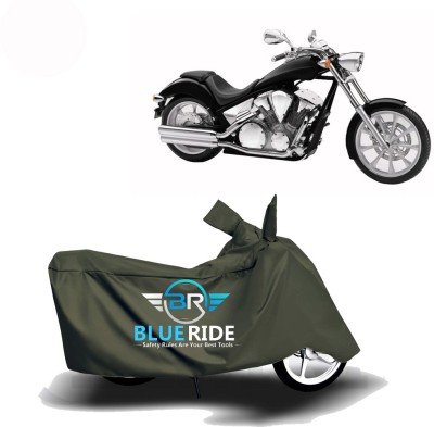 BLUERIDE Two Wheeler Cover for Honda(VT 1300CX, Green)