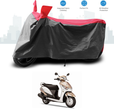 GOSHIV-car and bike accessories Two Wheeler Cover for Yamaha(Alpha, Red)