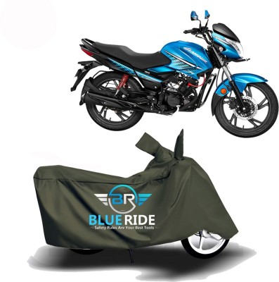 BLUERIDE Two Wheeler Cover for Hero(Glamour Programmed FI, Green)