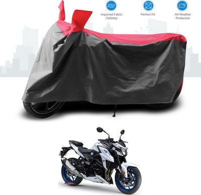 GOSHIV-car and bike accessories Two Wheeler Cover for Suzuki(GSX, Grey, Red)