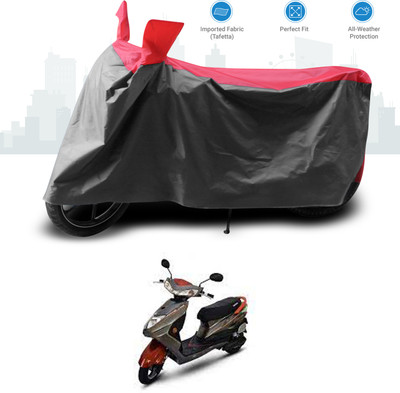 GOSHIV-car and bike accessories Two Wheeler Cover for Okinawa(Ridge Plus, Red)