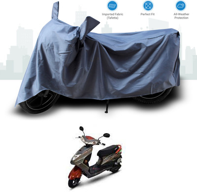 GOSHIV-car and bike accessories Two Wheeler Cover for Okinawa(Ridge Plus, Grey)