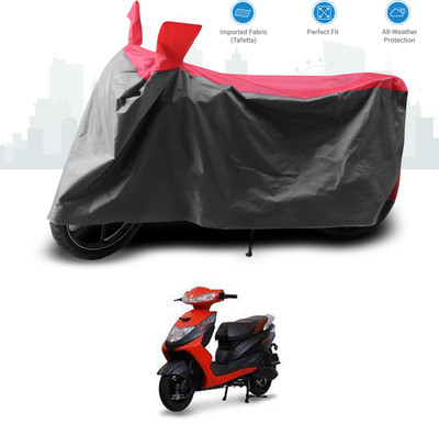 GOSHIV-car and bike accessories Two Wheeler Cover for Ampere(Zeal, Red)