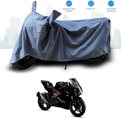 GOSHIV-car and bike accessories Two Wheeler Cover for TVS(Apache RR 310, Grey)