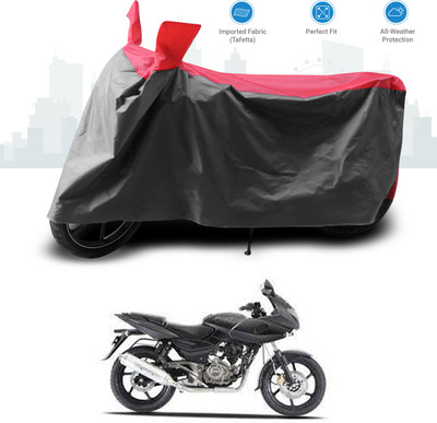 GOSHIV-car and bike accessories Two Wheeler Cover for Bajaj(Pulsar 220 DTS-i, Red)