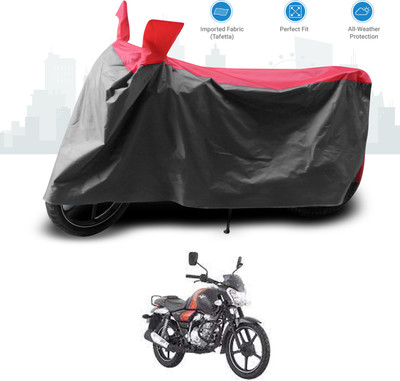 GOSHIV-car and bike accessories Two Wheeler Cover for Bajaj(V12, Red)