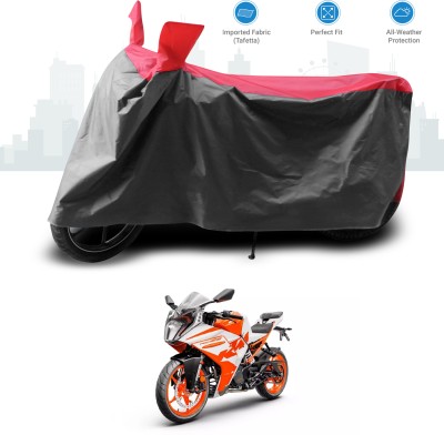 GOSHIV-car and bike accessories Two Wheeler Cover for KTM(RC 125, Red)