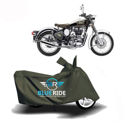 BLUERIDE Two Wheeler Cover for Royal Enfield(Classic Chrome, Green)