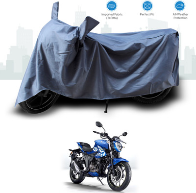 GOSHIV-car and bike accessories Two Wheeler Cover for Suzuki(Gixxer 250, Grey)