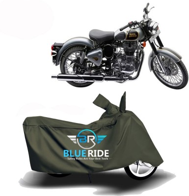 BLUERIDE Two Wheeler Cover for Royal Enfield(Classic 500, Green)