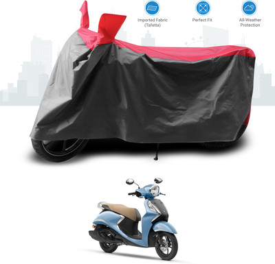 GOSHIV-car and bike accessories Two Wheeler Cover for Yamaha(Fascino 125 FI, Red)