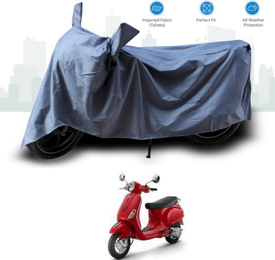 GOSHIV-car and bike accessories Two Wheeler Cover for Piaggio(Vespa LX, Grey)