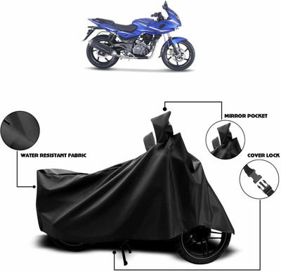 KEDIT Two Wheeler Cover for Bajaj(Pulsar 220 DTS-i, Black)