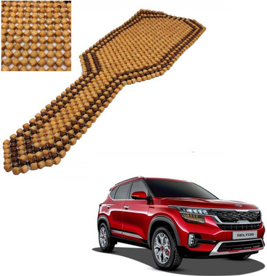 AuTO ADDiCT Wooden Bead Seating Pad For  Kia Seltos GTK 1.4(Front Seats Beige, Brown)