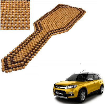 AuTO ADDiCT Wooden Bead Seating Pad For  Maruti Suzuki Vitara Brezza LDi Diesel(Front Seats Beige, Brown)