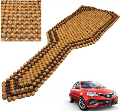 AuTO ADDiCT Wooden Bead Seating Pad For  Toyota Etios 1.4 Xclusive(Front Seats Beige, Brown)