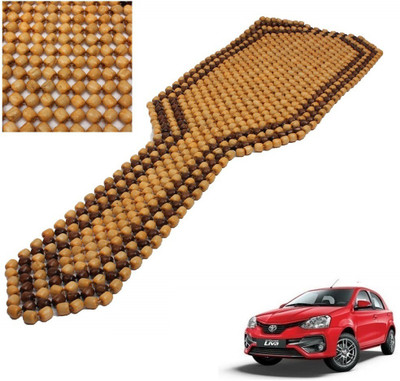 AuTO ADDiCT Wooden Bead Seating Pad For  Toyota Etios Liva(Front Seats Beige, Brown)