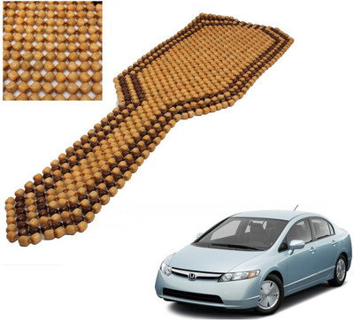 AuTO ADDiCT Wooden Bead Seating Pad For  Honda Civic(Front Seats Beige, Brown)