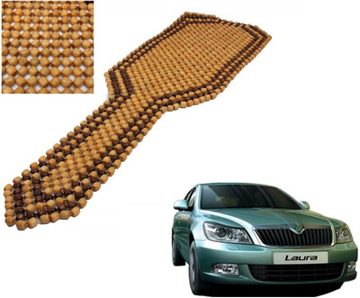 AuTO ADDiCT Wooden Bead Seating Pad For  Skoda Laura(Front Seats Beige, Brown)