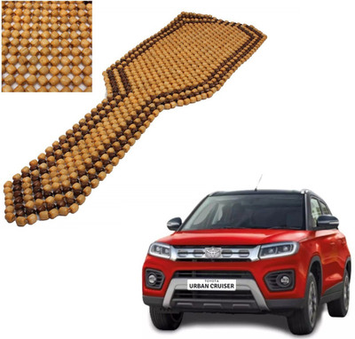 AuTO ADDiCT Wooden Bead Seating Pad For  Toyota Avventura Urban Cross 1.3 Multijet Active(Front Seats Brown)