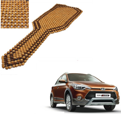 AuTO ADDiCT Wooden Bead Seating Pad For  Hyundai i20 Active 1.2(Front Seats Beige, Brown)