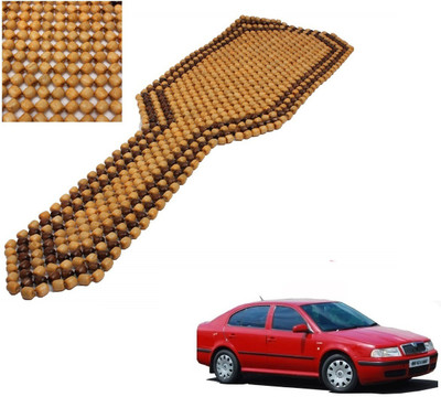 AuTO ADDiCT Wooden Bead Seating Pad For  Skoda Octavia(Front Seats Beige, Brown)