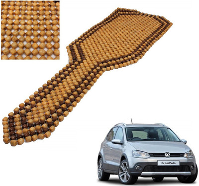 AuTO ADDiCT Wooden Bead Seating Pad For  Volkswagen Polo Cross(Front Seats Beige, Brown)