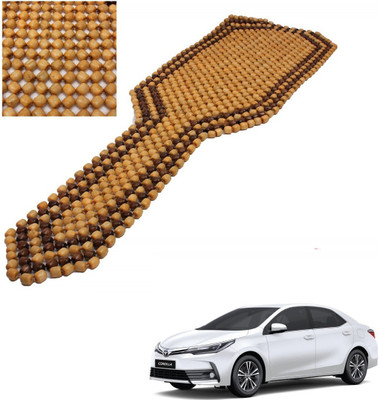 AuTO ADDiCT Wooden Bead Seating Pad For  Toyota Corolla Altis 1.8 VL CVT Petrol(Front Seats Beige, Brown)