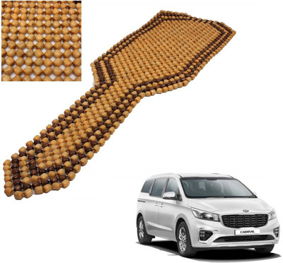 AuTO ADDiCT Wooden Bead Seating Pad For  Kia Carnival Premium 8 STR Diesel(Front Seats Beige, Brown)
