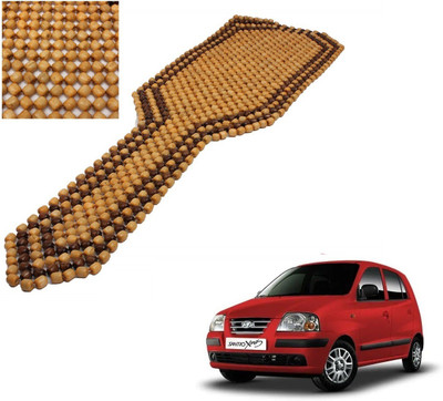 AuTO ADDiCT Wooden Bead Seating Pad For  Hyundai Santro Xing(Front Seats Beige, Brown)