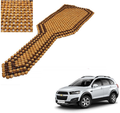 AuTO ADDiCT Wooden Bead Seating Pad For  Chevrolet Captiva(Front Seats Beige, Brown)