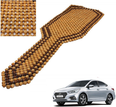 AuTO ADDiCT Wooden Bead Seating Pad For  Hyundai Verna Anniversary Edition Petrol(Front Seats Beige, Brown)