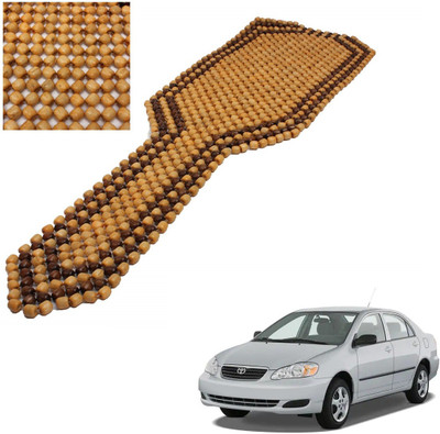 AuTO ADDiCT Wooden Bead Seating Pad For  Toyota Corolla Altis(Front Seats Beige, Brown)