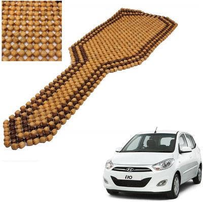 AuTO ADDiCT Wooden Bead Seating Pad For  Hyundai i10 1.2L(Front Seats Beige, Brown)
