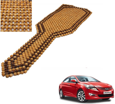 AuTO ADDiCT Wooden Bead Seating Pad For  Hyundai Verna Fluidic INHR(Front Seats Beige, Brown)