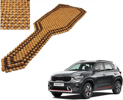 AuTO ADDiCT Wooden Bead Seating Pad For  Kia Seltos GTX Plus AT 1.4(Front Seats Beige, Brown)