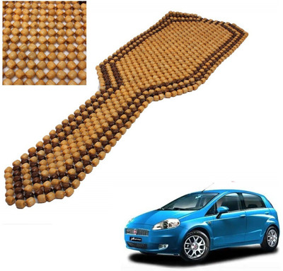 AuTO ADDiCT Wooden Bead Seating Pad For  Fiat Grand Punto(Front Seats Beige, Brown)