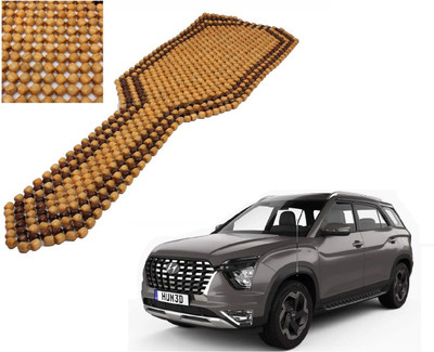 AuTO ADDiCT Wooden Bead Seating Pad For  Hyundai Grand i10 CRDi Era(Front Seats Beige, Brown)