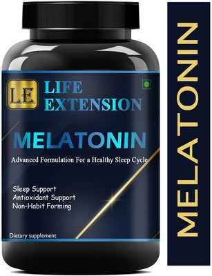 Life Extension Sleeping Aid Pills for Deep Sleep Melatonin 5mg with Tagara 125mg(60 Capsules)