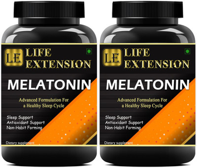 Life Extension Sleeping Pills Aid for Deep Sleep with Melatonin & Valerian(2 x 60 Capsules)