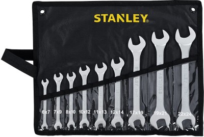 STANLEY STMT23124 STANLEY STMT23124 Open End Spanner Set (9-Pieces) Double Sided Open End Wrench(Pack of 9)