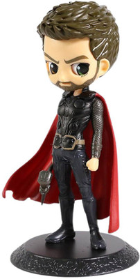 kawaii kart Thor Action Figure with Storm Breaker Q-Style Figure (Size - 15 cm)(Multicolor)