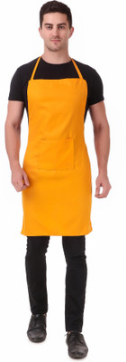 Kodenipr Club Blended Chef's Apron - Free Size(Yellow, Single Piece)
