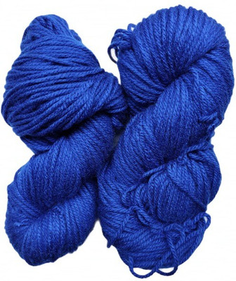 JEFFY Motu Thick Chunky Wool Hand Knitting Yarn (Royal Blue) (Hanks-400gms) Shade No-29