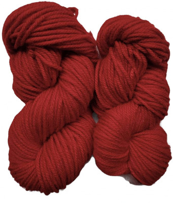 JEFFY Motu Thick Chunky Wool Hand Knitting Yarn (RED) (Hanks-600gms) Shade No-25