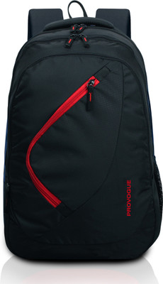 PROVOGUE COMET -3 Compartment Premium Quality, Office/College/School/Travel Laptop Bag for upto 15.6” Laptop with internal organiser 35 L Laptop Backpack(Black, Red)
