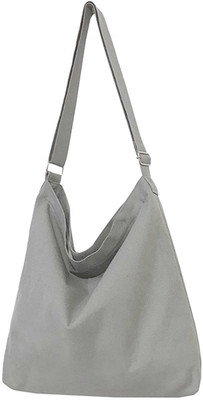 Lify Canvas Hobo Bag-Grey Shoulder Bag(Grey, 13 inch)
