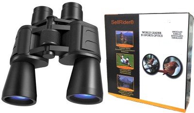 SellRider Ultar High Power Bushnell Miletry long Distance Professional 20 X 50 Full HD Barium Crown glass BAK-4 Lens 20X Zoom Prism Binocular Telescope with Case and Strap (168FT at 1000YDS) Pouch for Long Distance Day/Night Vision Binoculars(50 mm , Black)